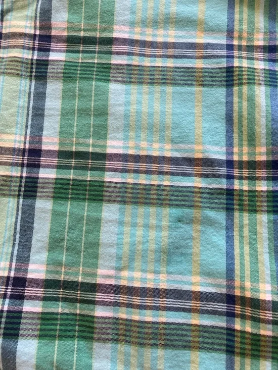 Lands' End Plaid Green & Aqua Bermuda Shorts - Picture 6 of 9